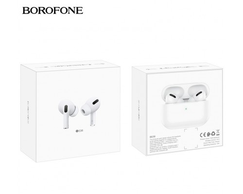 Беспроводные наушники BOROFONE BE36 Original, Bluetooth, 200 мАч, Белый