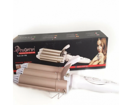 Тройная плойка для создания красивых локонов Geemy PROFESSIONAL HAIR CURLING IRON 22 см