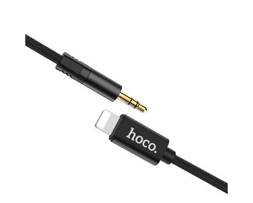 Аудио-кабель HOCO UPA13 Lightning - Jack 3.5, 1 м, черный