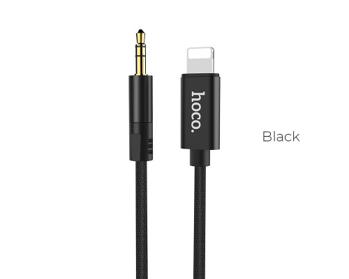 Аудио-кабель HOCO UPA13 Lightning - Jack 3.5, 1 м, черный