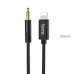 Аудио-кабель HOCO UPA13 Lightning - Jack 3.5, 1 м, черный