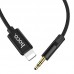 Аудио-кабель HOCO UPA13 Lightning - Jack 3.5, 1 м, черный