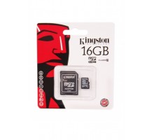 Карта памяти Kingston 16 Gb с адаптером