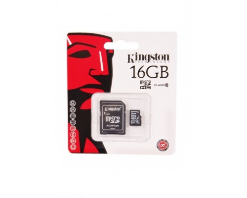 Карта памяти Kingston 16 Gb с адаптером