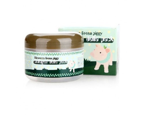 Высококонцентрированная коллагеновая маска для лица Elizavecca Green Piggy