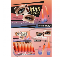 Подводка для глаз EYELINER MAX BLACK Kiss Beauty чёрная