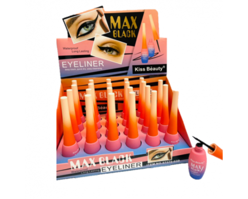 Подводка для глаз EYELINER MAX BLACK Kiss Beauty чёрная