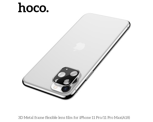 Защитное стекло HOCO A18 на объектив камеры для iPhone 11 Pro/11 Pro Max, серебряный