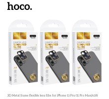 Защитное стекло HOCO A18 на объектив камеры для iPhone 11 Pro/11 Pro Max, серебряный