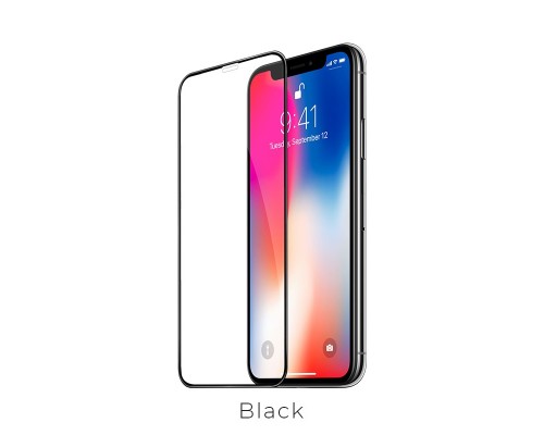 Защитное стекло HOCO A12 для iPhone X/XS/11 Pro черный