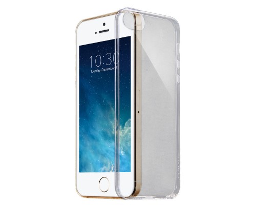 Чехол HOCO TPU Light Series для iPhone 5/5s/SE, черный прозрачный, 0,6 мм