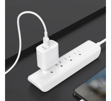 Зарядное устройство HOCO C69A 5A, белый, micro-USB,22.5W, быстрая зарядка