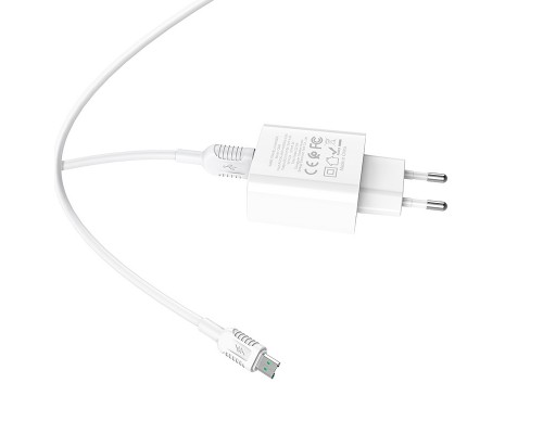 Зарядное устройство HOCO C69A 5A, белый, micro-USB,22.5W, быстрая зарядка