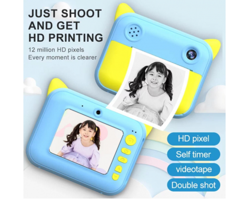 Childrens Print Camera Детская камера мгновенной печати