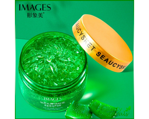 Многофункциональный гель Images gold aloe vera gel с частичками золота