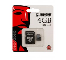 Карта памяти Kingston 4 Gb с адаптером