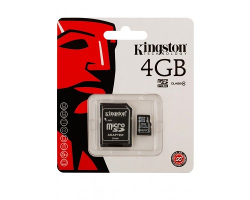 Карта памяти Kingston 4 Gb с адаптером