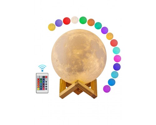 Светильник-ночник 3D шар Луна Moon Lamp с пультом, 15 см