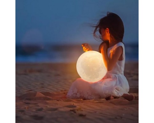 Светильник-ночник 3D шар Луна Moon Lamp с пультом, 15 см