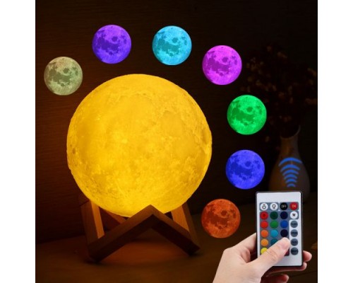 Светильник-ночник 3D шар Луна Moon Lamp с пультом, 15 см