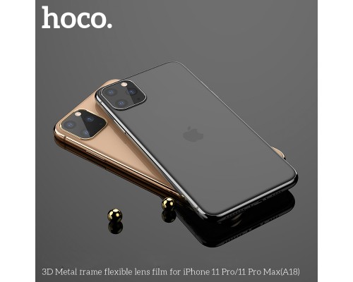 Защитное стекло HOCO A18 на объектив камеры для iPhone 11 Pro/11 Pro Max, золотой