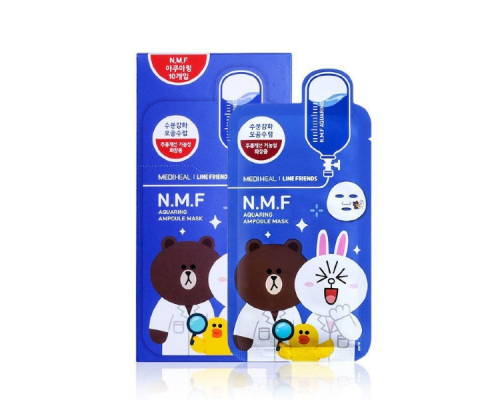 Тканевая увлажняющая маска для нормальной кожи Mediheal Line Friends E.G.T Timetox Ampoule mask