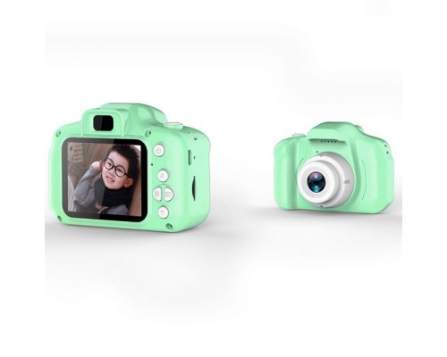 Детский цифровой фотоаппарат X2 Cartoon Digital Camera бирюзовый