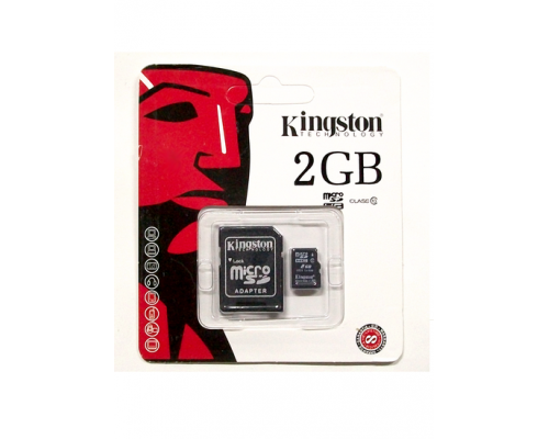 Карта памяти Kingston 2 Gb с адаптером