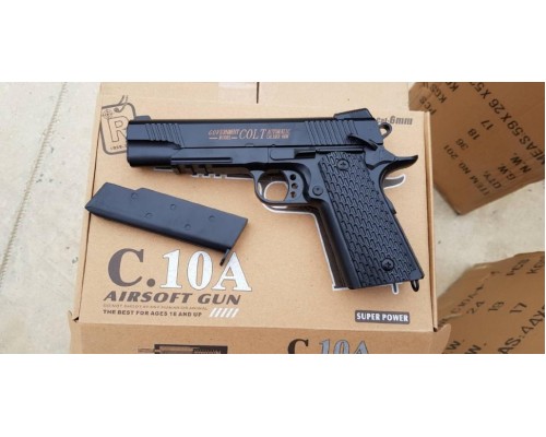 Металлический пистолет для страйкбола Colt Air Soft Gun C10A