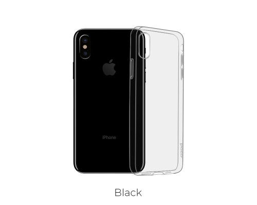 Чехол HOCO TPU Light Series для iPhone XS max черный прозрачный 0,8 мм