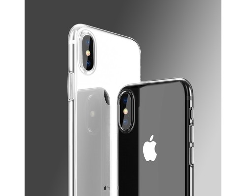 Чехол HOCO TPU Light Series для iPhone XS max черный прозрачный 0,8 мм