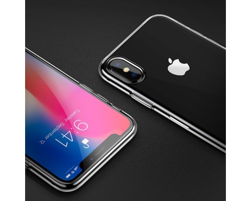 Чехол HOCO TPU Light Series для iPhone XS max черный прозрачный 0,8 мм