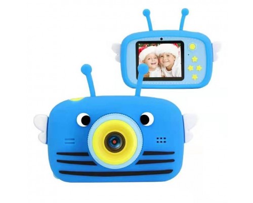 Детская цифровая камера Childrens Fun Camera Пчёлка голубая