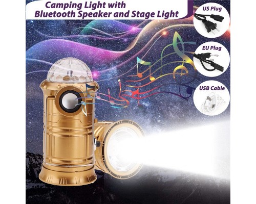 Кемпинговый фонарь с дискошаром и динамиком Magic Cool Camping Lights MX-6801