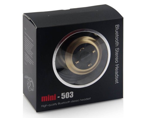 Беспроводные спортивные гарнитурные наушники mini-503 TF Gold