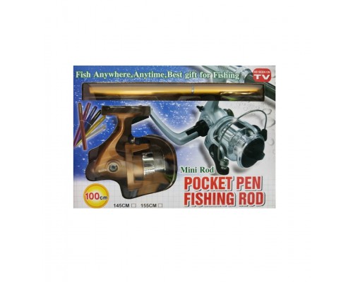 Складная удочка с катушкой Pocket Pen Fishing Rod