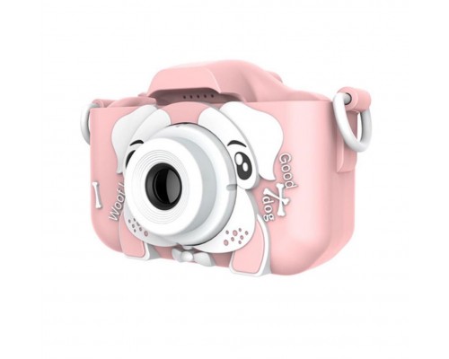 Детский цифровой фотоаппарат Childrens Fun Camera Dog розовый