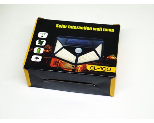 Светильник с датчиком движения на солнечной батарее Solar Induction Wall Lamp CL-100