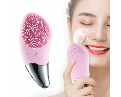 Электрическая силиконовая массажная щётка для чистки лица Sonic Facial Brush