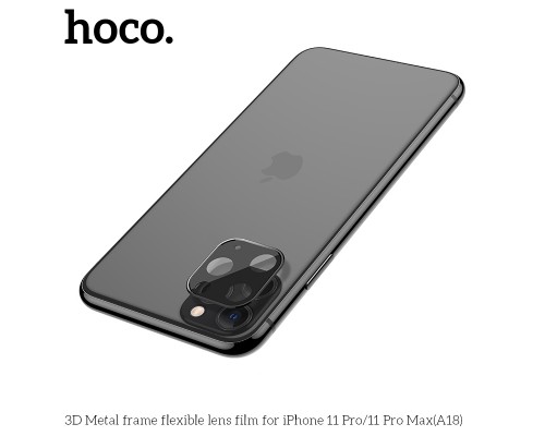 Защитное стекло HOCO A18 на объектив камеры для iPhone 11 Pro/11 Pro Max, черный