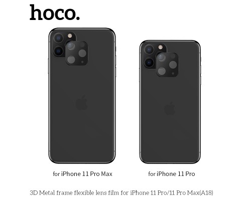 Защитное стекло HOCO A18 на объектив камеры для iPhone 11 Pro/11 Pro Max, черный