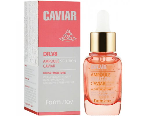 FarmStay DR.V8 Ampoule Solution Caviar Ампульная сыворотка для лица с экстрактом икры