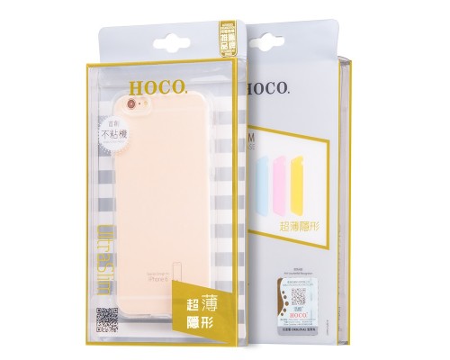 Чехол HOCO TPU Light Series для iPhone 6+/6s+, черный прозрачный, 0,6 мм