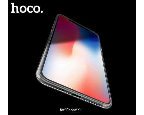 Чехол HOCO TPU Light Series для iPhone XS черный прозрачный, 0,8 мм