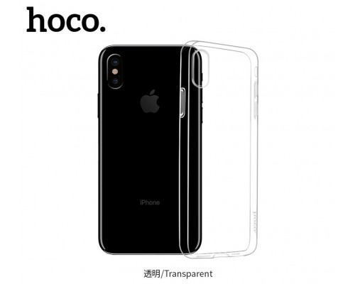 Чехол HOCO TPU Light Series для iPhone XS черный прозрачный, 0,8 мм