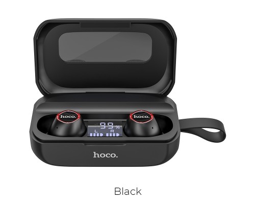 Беспроводные наушники HOCO ES37 Treasure song, Bluetooth, 2600 мАч, Черный, зарядный чехол