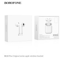 Беспроводные наушники BOROFONE BE28 Plus Original apple, Bluetooth, 400 мАч, Белый, Hands-free