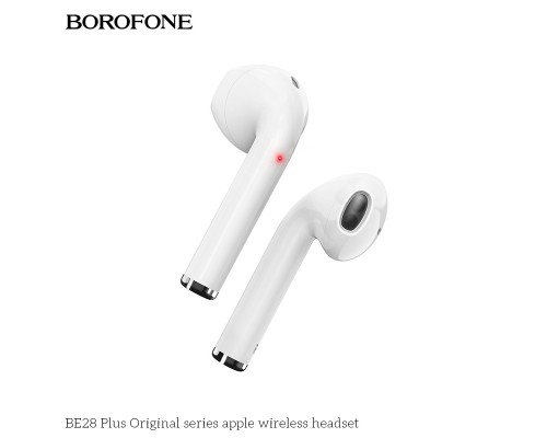 Беспроводные наушники BOROFONE BE28 Plus Original apple, Bluetooth, 400 мАч, Белый, Hands-free