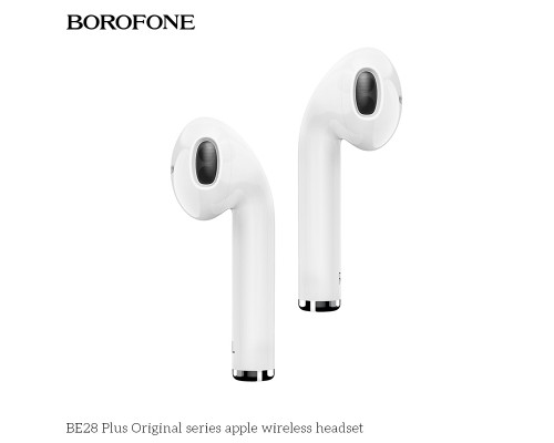 Беспроводные наушники BOROFONE BE28 Plus Original apple, Bluetooth, 400 мАч, Белый, Hands-free