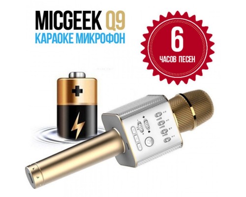 Беспроводной караоке микрофон со встроенным динамиком Micgeek Q9